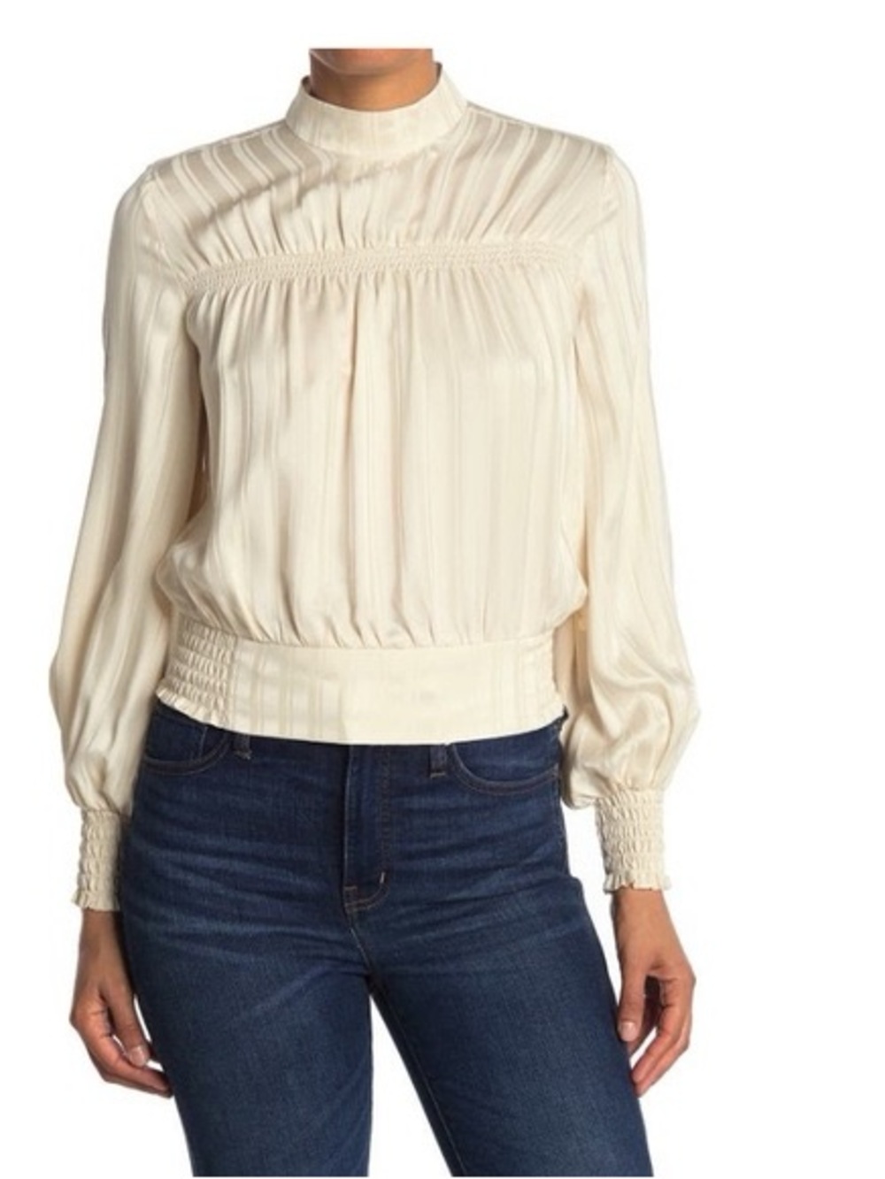 Frame Silk Jacquard Stripe Smock Vanilla Size XS